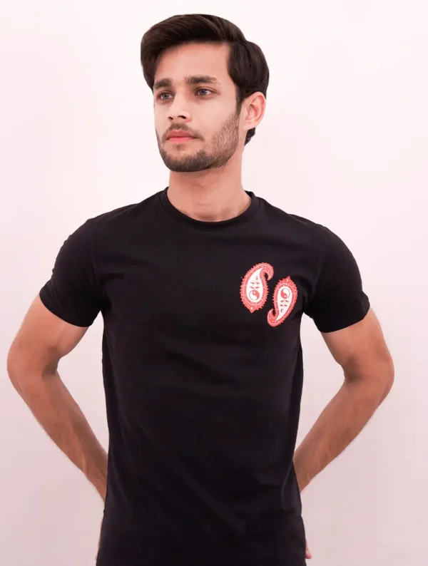 Premium Black Ajrak Tee