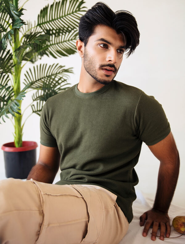 Green Knitted Tee - Image 4