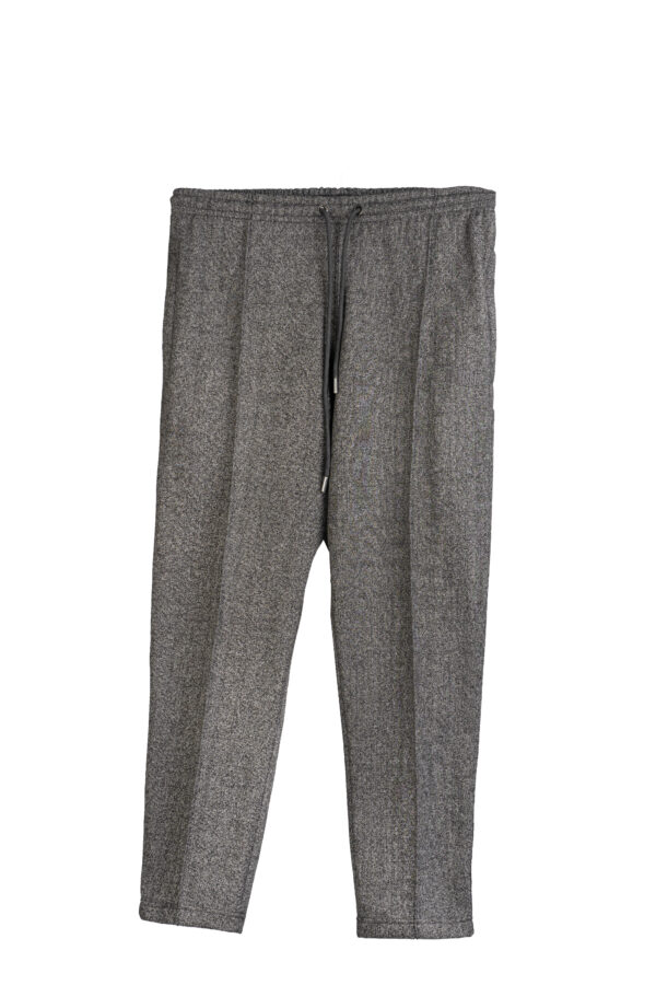 Charcoal Dotted Pant Style Trouser - Image 3