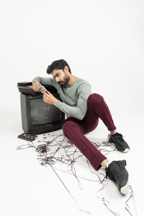 Maroon Pant Style Trouser - Image 2